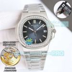 OMF Patek Philippe Nautilus 5711 Blue Dial Diamond Bezel 40mm Swiss Copy Watch 